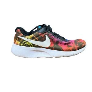 Nike Tie Dye Tanjun‎ Print Sneaker Kid Size 1 Youth C19927-100 Running Shoe